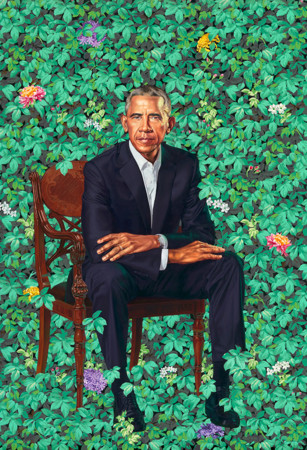 Kehinde's Painting - Obama's Presidential Portrait